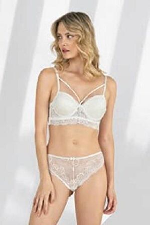 Fabony Kadın Dantelli Bralet Desteksiz Sütyen Külot Takımı 4211