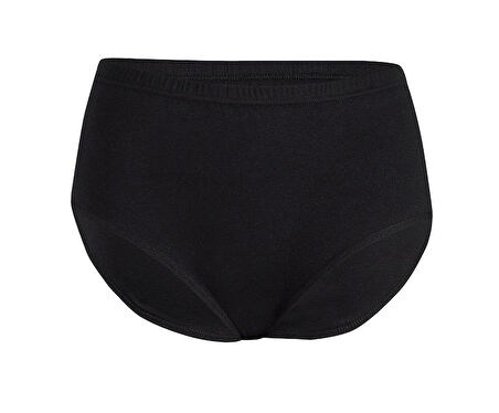 6 Adet Yıldız Kadın Ribana Yüksek Bel Külot Siyah 3581