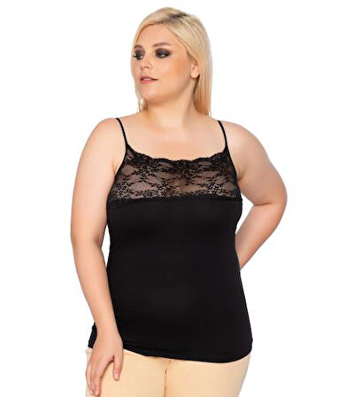 3 Adet Gümüş kadın Önü Geniş Dantelli İp Askılı Atlet 4064