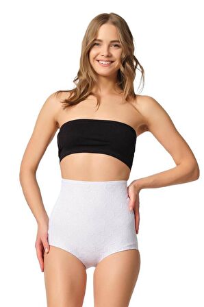 Emay 2842 Kadın Yüksek Bel Lazer Kesim Slip Korse