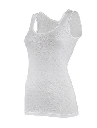 6 Adet Yıldız Kadın Kalp Desenli Geniş Askılı Atlet Beyaz 2255