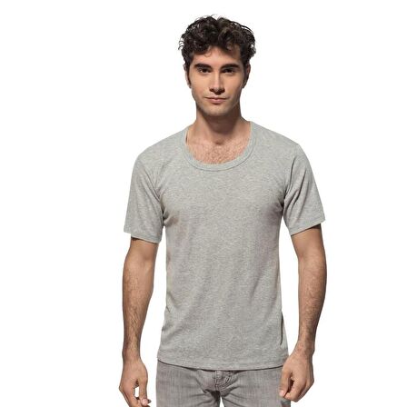 6 lı Paket Özkan Erkek Ribana Kısa Kol Bisiklet Yaka Atlet 0115