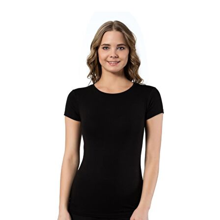 6 Adet Lüx Drm Kadın Bambu Likralı Kısa Kollu Fanila Atlet 3750