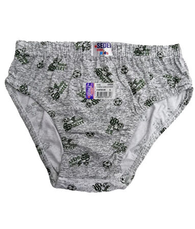 12 Adet Sedef Yıldız Erkek Çocuk Desenli Külot Slip Pamuklu