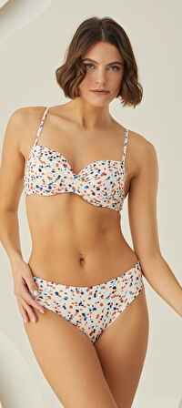 Nbb Bayan Desenli Kaplı Bikini Mayo 51589