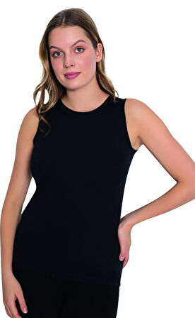 6 Adet Lüx Drm Kadın Bambu Kolsuz Body Fanila Atlet 3740