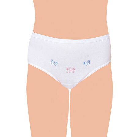 12 li Paket Tutku Kız Çocuk Külot İnce Lastik Pamuklu 821