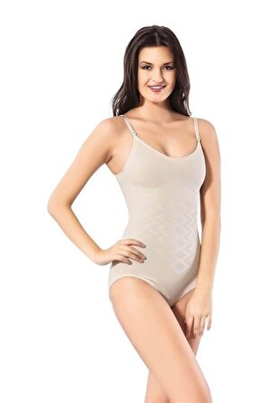 Özlem Bayan Seamless Askılı Kancalı Body 3001