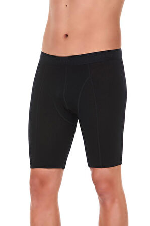 3 Adet Yıldız Erkek Modal Uzun Boxer Short Siyah 161