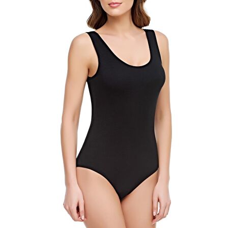 6 lı Paket Tutku Bayan Geniş Askılı Çıtçıtlı Body Likralı Pamuk