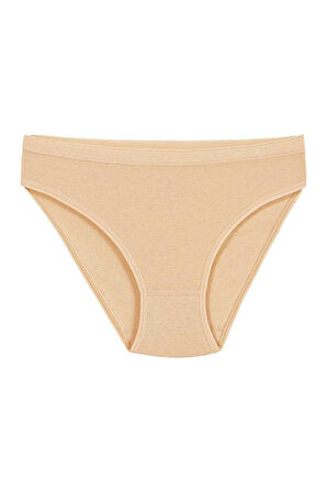 6 Adet Yıldız Kadın Ribana Bikini Külot Ten 3720