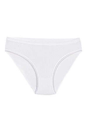 6 Adet Yıldız Kadın Likralı İz Yapmaz Bikini Külot Beyaz 3725