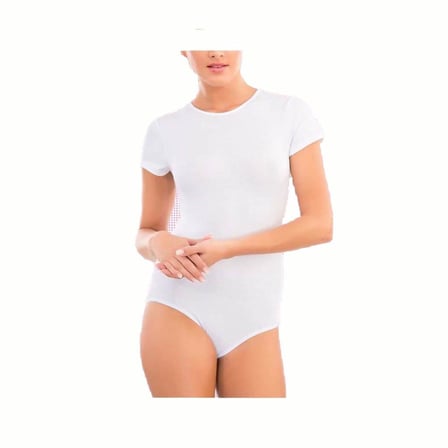 3 Adet İmer Bayan Kısa Kol Sıfır Yaka Çıtçıtlı Kancalı Body 9257