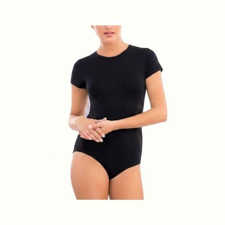 6 Adet İmer Bayan Kısa Kol Sıfır Yaka Çıtçıtlı Kancalı Body 9257