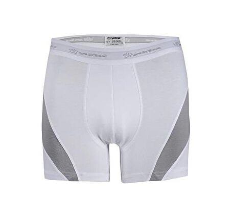 6 Adet Yıldız Erkek Likralı Modal Boxer Short Beyaz 105