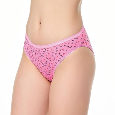 12 li Paket Tutku Bayan Desenli Bikini Külot Standart M Beden