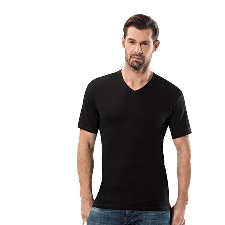 Anıt Erkek Ribana V Yaka Kısa Kollu Fanila Atlet 1109