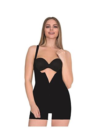 Form Time Kadın Agraflı Askılı Kısa Paça Body Korse 9033