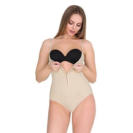 Form Time Bayan Agraflı Askılı Göğüs Altı Slip Body Korse 9105