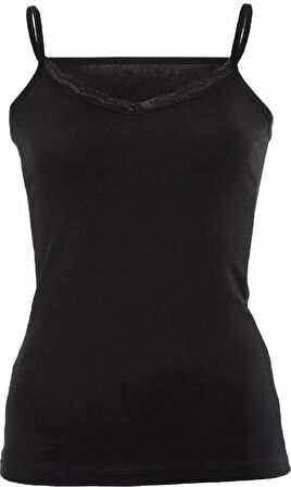 Anıt kadın Dantelli V Yaka İp Askılı Atlet 2809