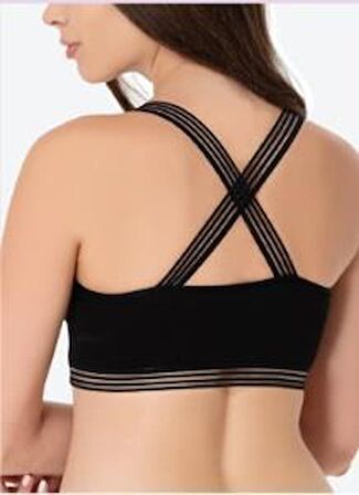 İmer Kadın Modal Çapraz Askılı Pedli Büstiyer Sütyen 1117