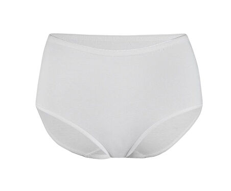 6 Adet Yıldız Kadın Likralı Yüksek Bel Külot Ekru 3748