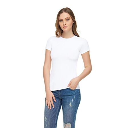 6 Adet Tutku Elit Kadın Kısa Kollu Sıfır Yaka Likralı Atlet 2202