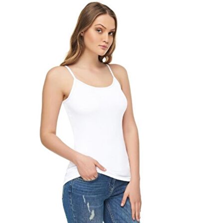 6 Adet Tutku Elit Kadın Modal Elastan İp Askılı Atlet 2001