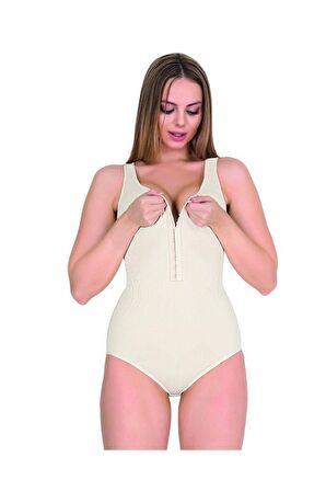 Form Time Bayan Agraflı Geniş Askılı Çıtçıtlı Body Korse 9109