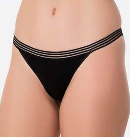 3 Adet İmer Bayan Modal İnce Tül Çizgili Lastik Bikini Külot 4274