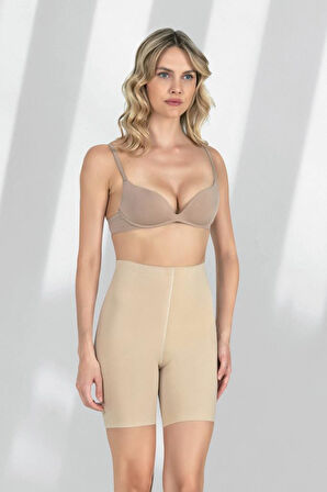 Fabony Kadın Lazer Kesim Silikon Bantlı Şort Korse 2060B