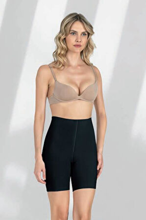 Fabony Kadın Lazer Kesim Silikon Bantlı Şort Korse 2060B