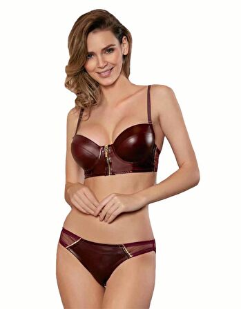 Anıl Kadın Straplez Fermuar Detaylı Sütyen Külot Takım 4734