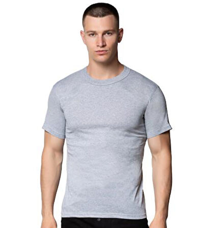 12 li Paket Cihan Yıldız Erkek Renkli Kısa Kol Sıfır Yaka Atlet 2005