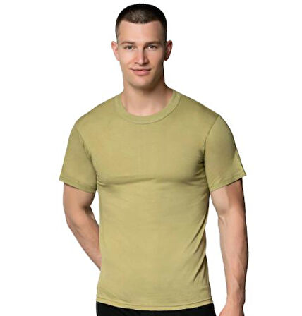 12 li Paket Cihan Yıldız Erkek Renkli Kısa Kol Sıfır Yaka Atlet 2005