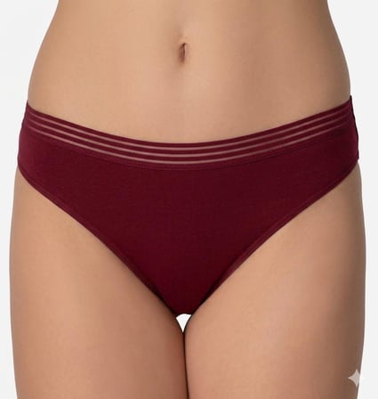 6 Adet İmer Bayan Modal İnce Tül Çizgili Lastik Bikini Külot 4275
