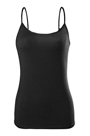 6 Adet Güryıldız Renkli Kadın Ribana Biyeli İp Askılı Atlet 20002