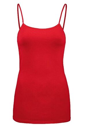 6 Adet Güryıldız Renkli Kadın Ribana Biyeli İp Askılı Atlet 20002