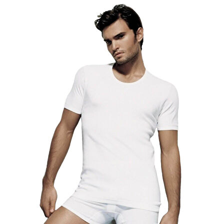 3 Adet Çift Kaplan Erkek Ribana Bisiklet Yaka Fanila Atlet 840