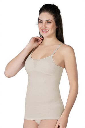 Emay Kadın Modal Pamuklu Kaplı İp Askılı Atlet 1412