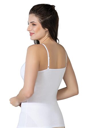 Emay Kadın Modal Pamuklu Kaplı İp Askılı Atlet 1412