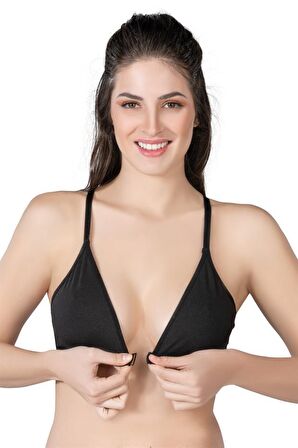 Emay Kadın Modal Pamuklu Önden Açmalı İçi Boş Sporcu Sütyen 1416