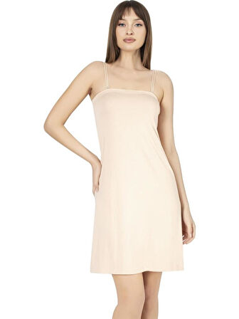 Lüx Drm 3007 Kadın Bambu Kombinezon Uzun Jüpon 2 Farklı Kullanım