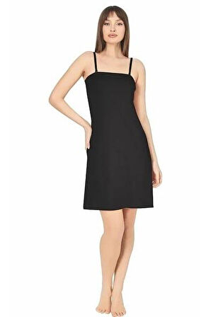 Lüx Drm 3007 Kadın Bambu Kombinezon Uzun Jüpon 2 Farklı Kullanım