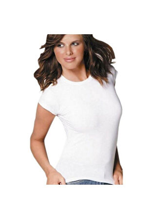 Anıt Kadın Likralı Kısa Kollu Fanila Atlet Body 2124