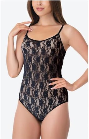 İmer Kadın Modal Önü Bütün Dantelli İp Askılı Çıtçıtlı Body 1101