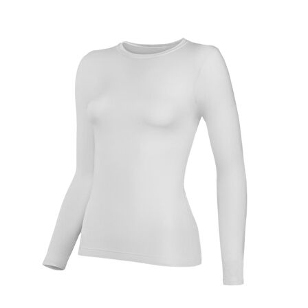 3 Adet Yıldız Kadın Likralı Uzun Kollu T-Shirt Fanila Beyaz 2145