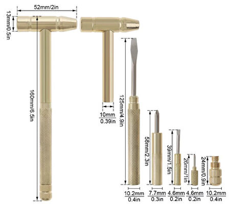 5 İn 1 Çekiç Tornavida Tamir Seti