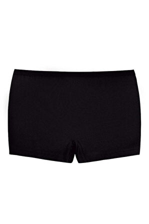 6 Adet Yıldız Kadın Likralı Boxer Siyah 3876