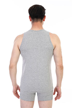 3 Adet Çift Kaplan Erkek Elastanlı Siyah Atlet 917